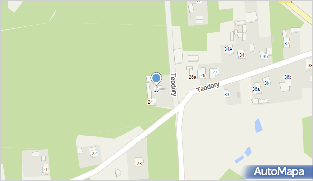 Teodory, Teodory, 25, mapa Teodory