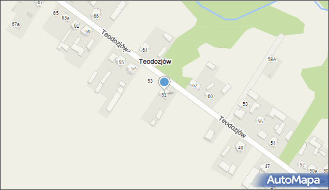Teodozjów, Teodozjów, 51, mapa Teodozjów