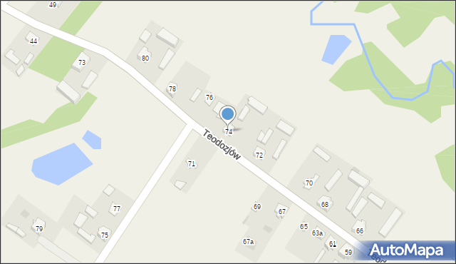 Teodozjów, Teodozjów, 74, mapa Teodozjów