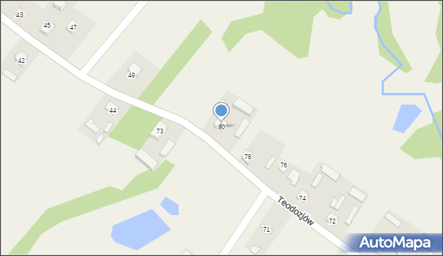Teodozjów, Teodozjów, 80, mapa Teodozjów