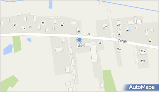 Teofile, Teofile, 29A, mapa Teofile