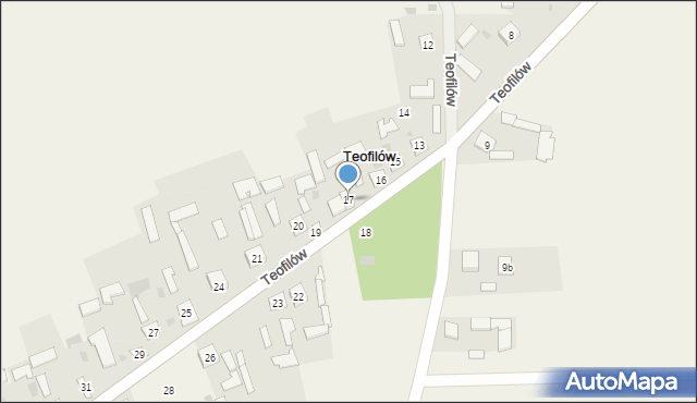 Teofilów, Teofilów, 17, mapa Teofilów