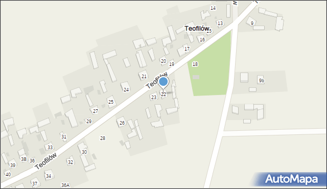 Teofilów, Teofilów, 22, mapa Teofilów