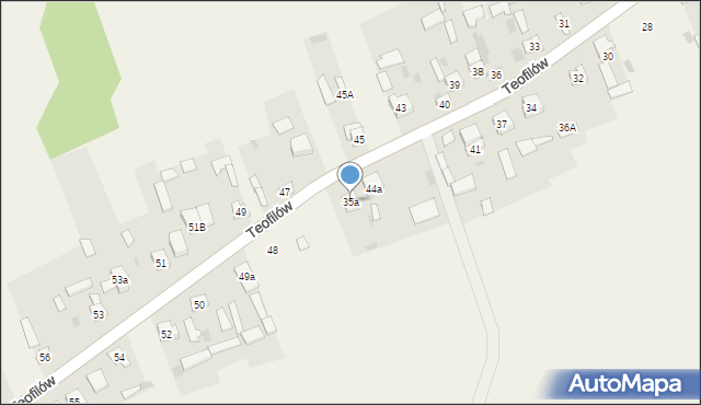 Teofilów, Teofilów, 35a, mapa Teofilów