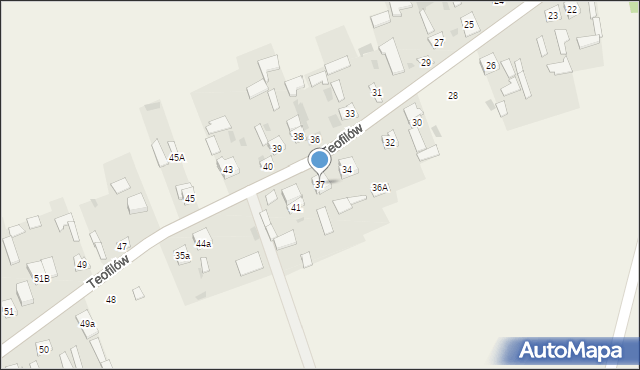 Teofilów, Teofilów, 37, mapa Teofilów