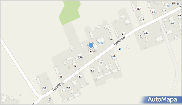 Teofilów, Teofilów, 51, mapa Teofilów