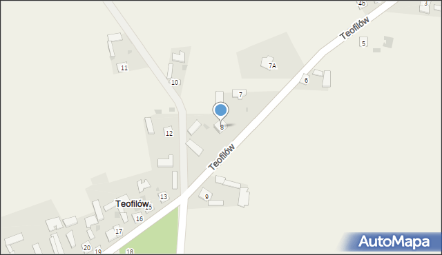 Teofilów, Teofilów, 8, mapa Teofilów