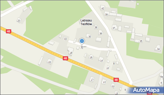 Teofilów, Teofilów, 32, mapa Teofilów