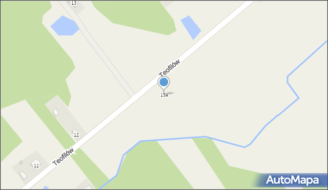 Teofilów, Teofilów, 13a, mapa Teofilów