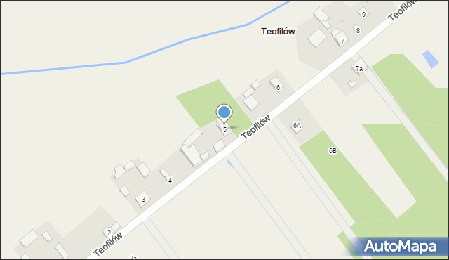 Teofilów, Teofilów, 5, mapa Teofilów