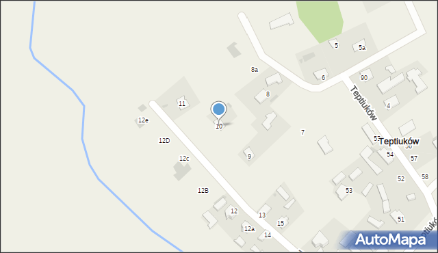 Teptiuków, Teptiuków, 10, mapa Teptiuków