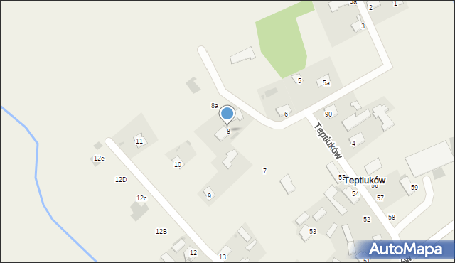 Teptiuków, Teptiuków, 8, mapa Teptiuków