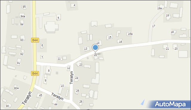 Teratyn, Teratyn, 22, mapa Teratyn