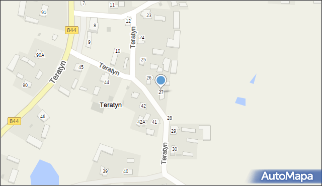 Teratyn, Teratyn, 27, mapa Teratyn