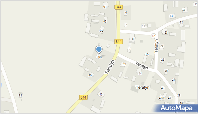 Teratyn, Teratyn, 90A, mapa Teratyn