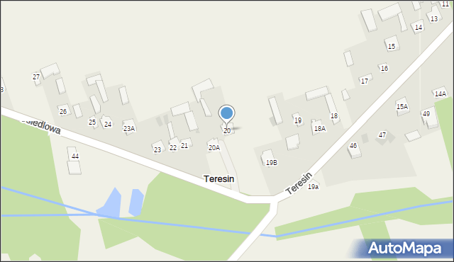 Teresin, Teresin, 20, mapa Teresin