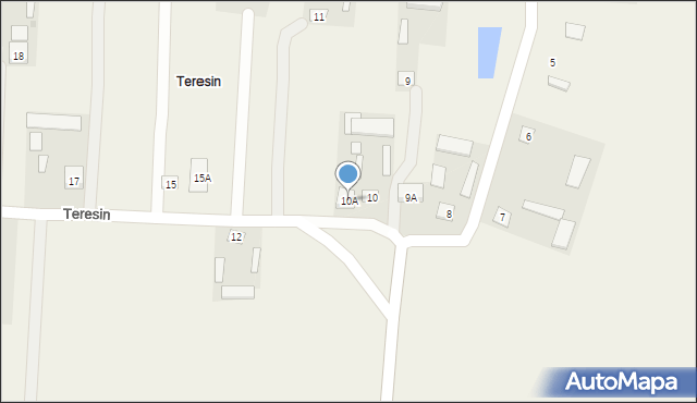 Teresin, Teresin, 10A, mapa Teresin