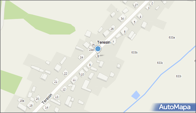 Teresin, Teresin, 8, mapa Teresin