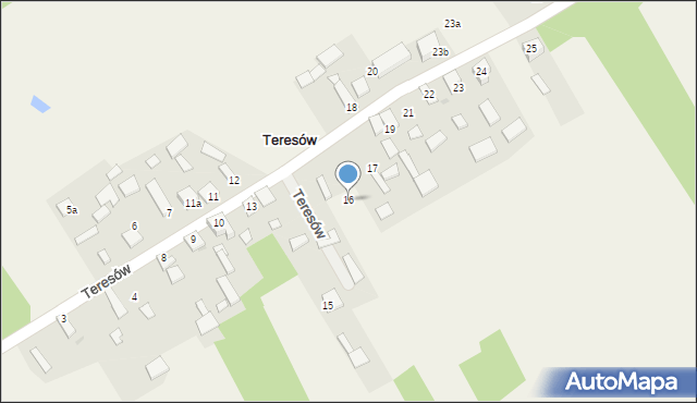 Teresów, Teresów, 16, mapa Teresów