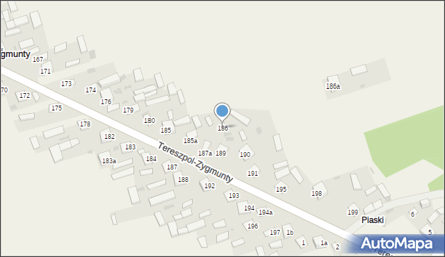 Tereszpol-Zygmunty, Tereszpol-Zygmunty, 186, mapa Tereszpol-Zygmunty