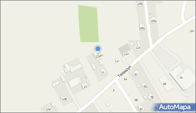 Tereszyn, Tereszyn, 11A, mapa Tereszyn