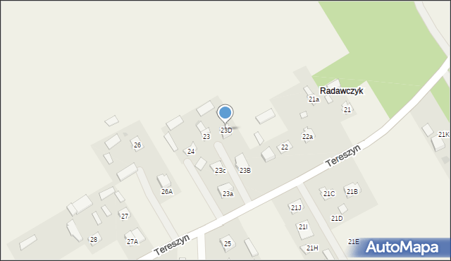 Tereszyn, Tereszyn, 23D, mapa Tereszyn