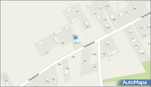 Tereszyn, Tereszyn, 27A, mapa Tereszyn