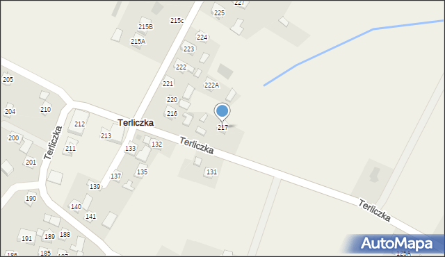 Terliczka, Terliczka, 217, mapa Terliczka