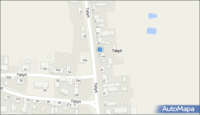 Tetyń, Tetyń, 17a, mapa Tetyń