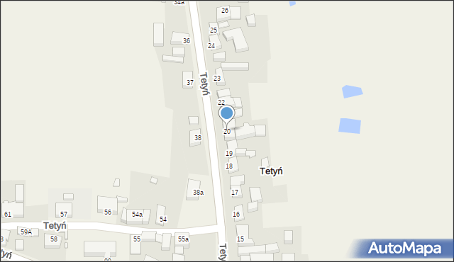 Tetyń, Tetyń, 20, mapa Tetyń