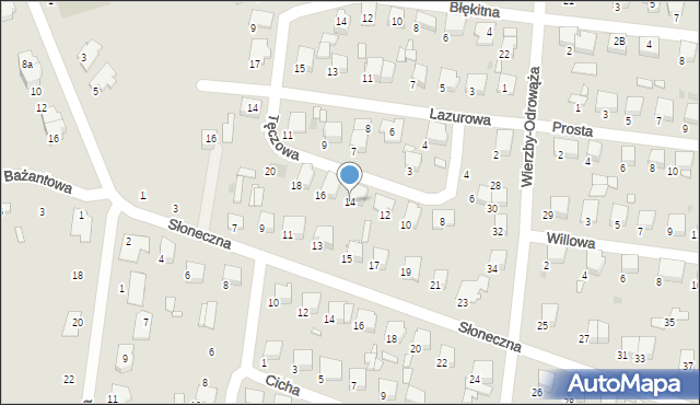 Tłuszcz, Tęczowa, 14, mapa Tłuszcz