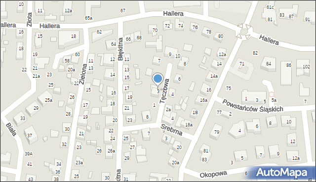 Toruń, Tęczowa, 3, mapa Torunia