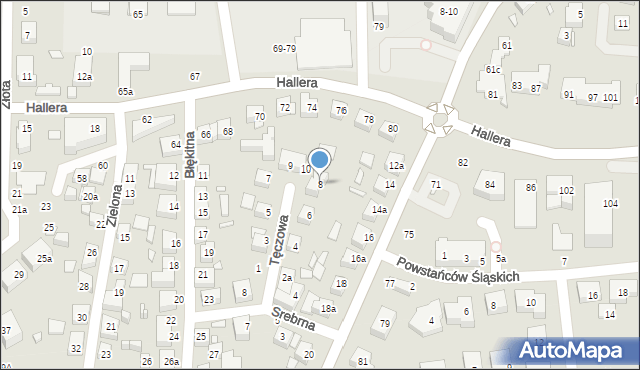 Toruń, Tęczowa, 8, mapa Torunia