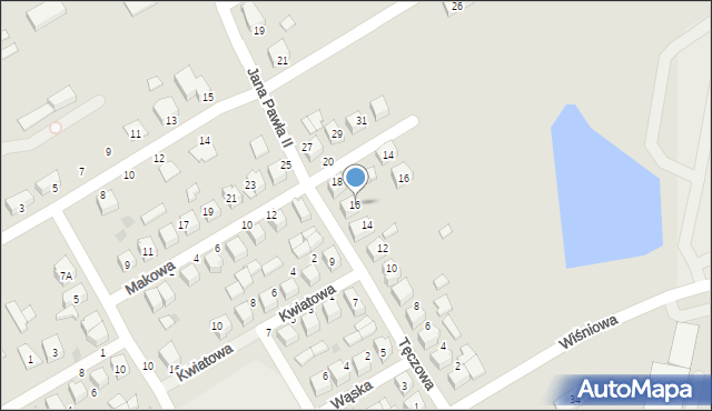 Uniejów, Tęczowa, 16, mapa Uniejów