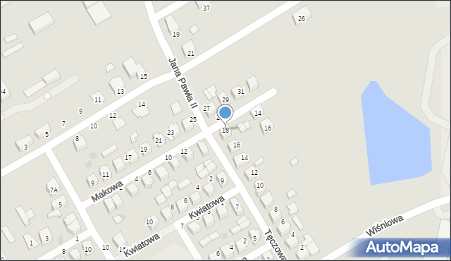 Uniejów, Tęczowa, 18, mapa Uniejów