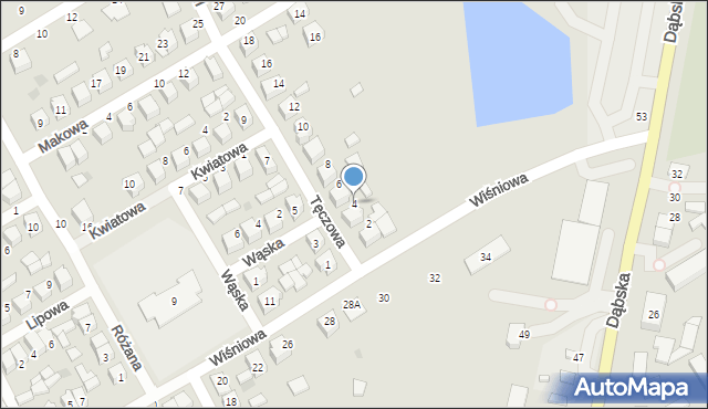 Uniejów, Tęczowa, 4, mapa Uniejów