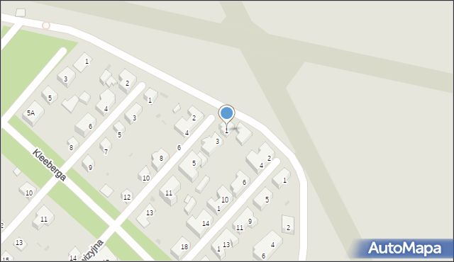 Warszawa, Telewizyjna, 1, mapa Warszawy