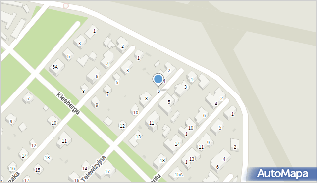 Warszawa, Telewizyjna, 6, mapa Warszawy