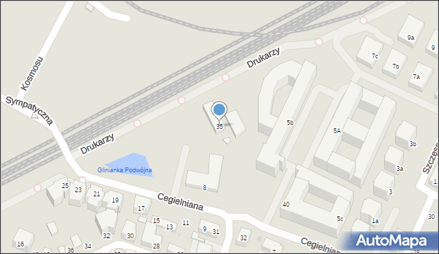 Warszawa, Techników, 35, mapa Warszawy