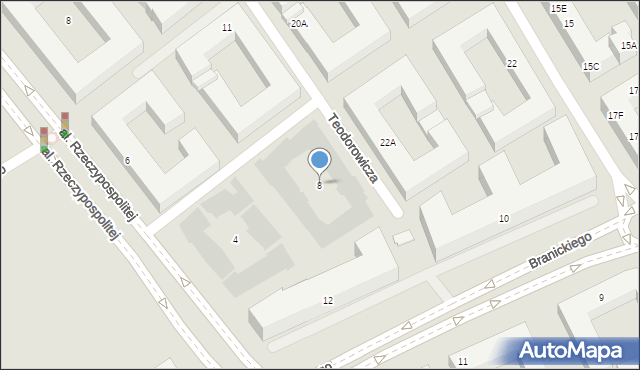 Warszawa, Teodorowicza Józefa, abp., 8, mapa Warszawy