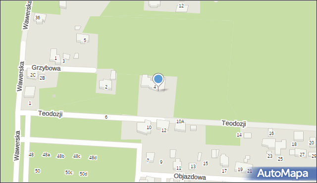 Warszawa, Teodozji, 11, mapa Warszawy