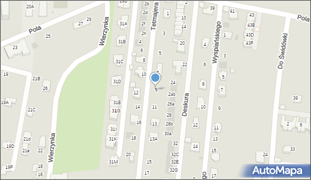 Wieliczka, Tetmajera Włodzimierza, 9, mapa Wieliczka