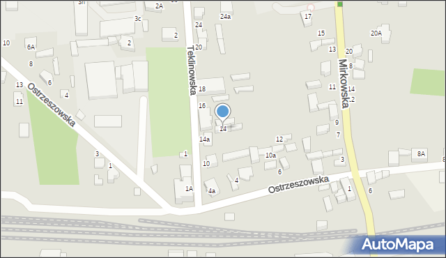 Wieruszów, Teklinowska, 14, mapa Wieruszów