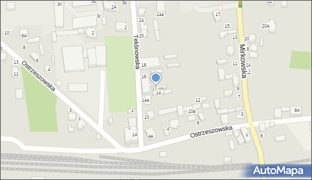 Wieruszów, Teklinowska, 16a, mapa Wieruszów