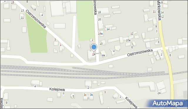 Wieruszów, Teklinowska, 1A, mapa Wieruszów