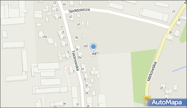 Wieruszów, Teklinowska, 36B, mapa Wieruszów