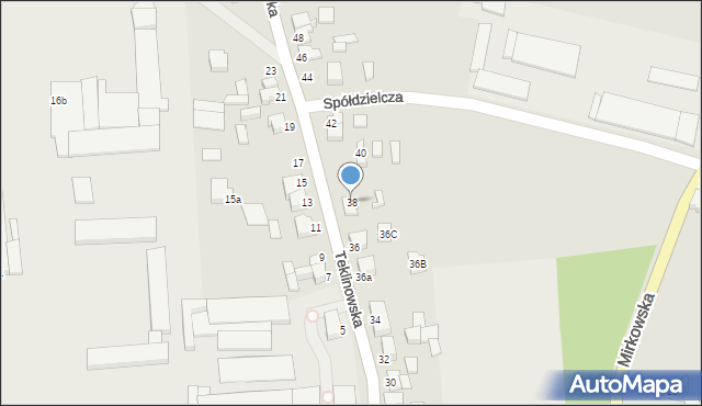 Wieruszów, Teklinowska, 38, mapa Wieruszów