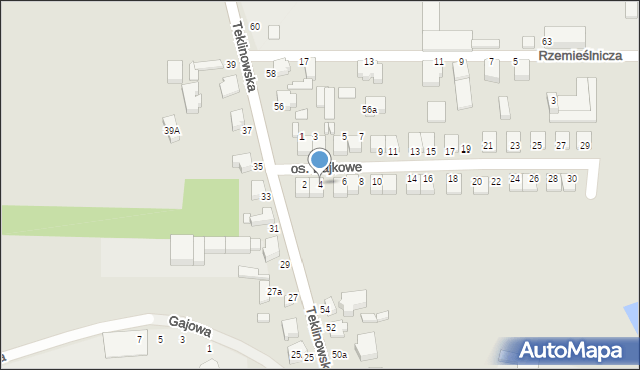 Wieruszów, Teklinowska, 56E, mapa Wieruszów