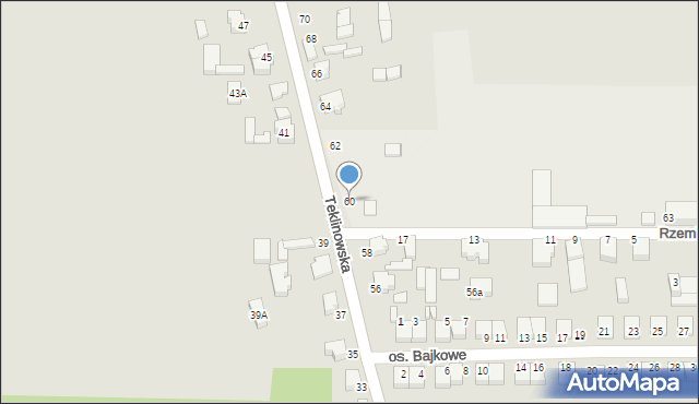 Wieruszów, Teklinowska, 60, mapa Wieruszów