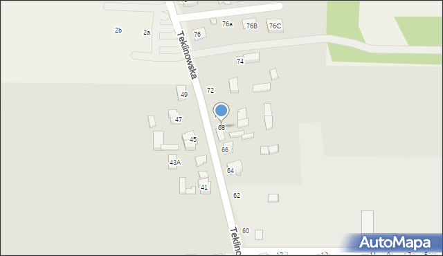 Wieruszów, Teklinowska, 68, mapa Wieruszów